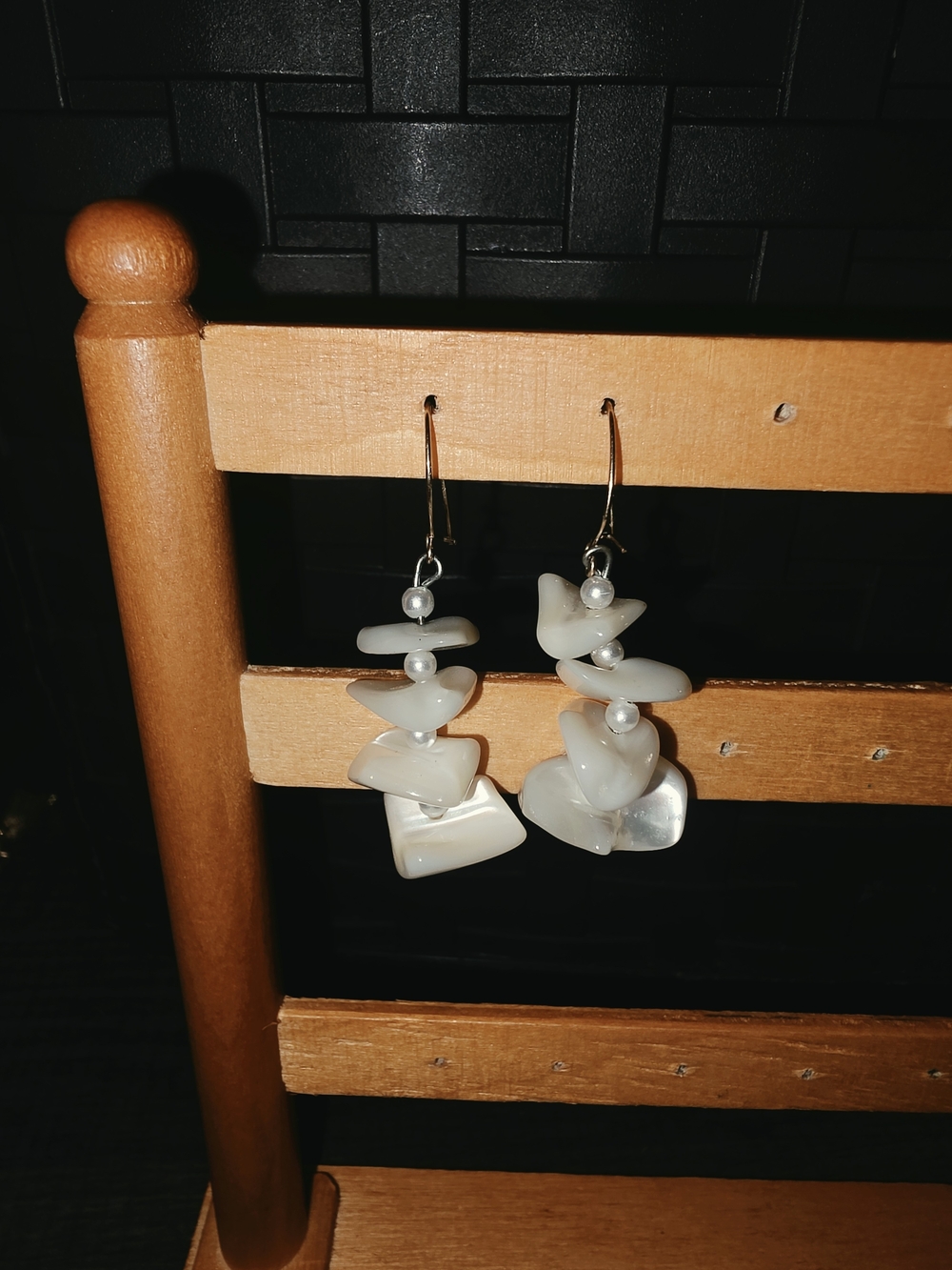 Handcrafted Pearl Drop Earrings - White